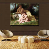 Bouguereau"All Saints Day" HD print on canvas huge wall picture 31inx40in