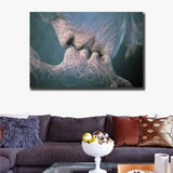 Love Kiss Abstract Art on Canvas Painting Wall Art Picture Prints Modern Decor