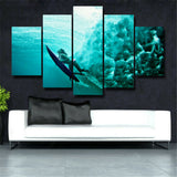 5Pcs Canvas Print Painting Wall Art Home Decor Art Diving