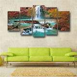 5P Living Room for Panel Wall Painting Art Waterfall Canvas Painting Modular