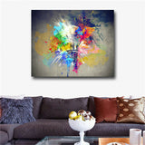 Wall Art Pictures Canvas Light Colorful Painting Large Abstract Oil Painting