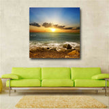 Poster Wall Art Canvas Painting Landscape Print Sunset and Beach Wall Pictures