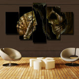 5Pcs Home Decor Canvas Print Painting Wall Art Human skeleton