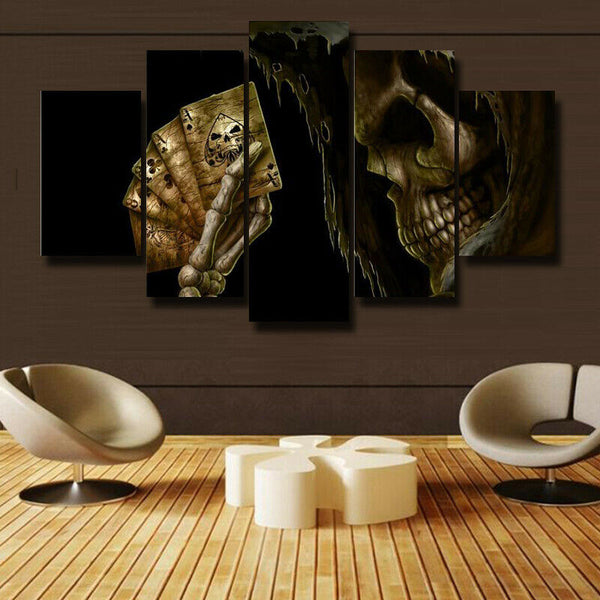 5Pcs Home Decor Canvas Print Painting Wall Art Human skeleton