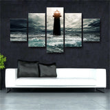 5 Panel Lighthouse Seaview Framework Painting For Bedroom Living Room Home