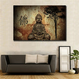 Canvas Print Painting Wall Art Home Decor Art Buddha Statue Meditation #75