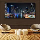 Beautiful Landscape Night Scene Cityscape Printed Art Wall Paintings Canvas Art