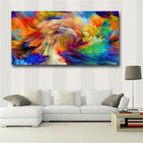Rainbow Color Splash Oil Painting on Canvas Wall Pictures for Living Room