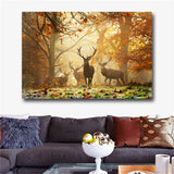 Large art prints Home Decor Canvas Painting Wall Art Early Morning Woods