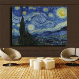Vincent Willem van Gogh "The Starry Night" HD print on canvas huge wall picture