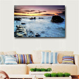 Single Ocean Prints Wall Art Canvas Sunset Seascape Paintings Home Decor #352