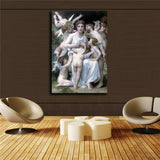 36" Large BEST ART # Madonna with angels oil painting ON CANVAS # FREE SHIPPING