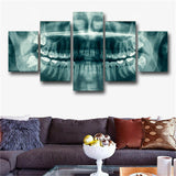 Dental teeth X-Ray Dentist 5 Pieces canvas Wall Art Picture Poster Home Decor