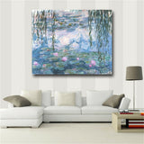 Water Lilies, 1916-1919 by Monet Posters and Print Canvas Painting Calligraphy