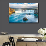 Beautiful Waterfall HD Print on Canvas Home Decor Wall Art Poster（31inx47in）