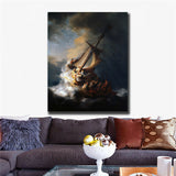 Rembrandt Storm on the Sea of Galilee Giclee Print on Canvas 16''x20''