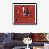 Famous Kandinsky Abstract Canvas Painting Stupid red Art Wall Print Pictures