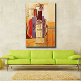 Pablo Picasso"Piano abstraction" HD print on canvas huge wall picture (31x47)