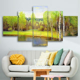 5pcs Modern Scenery Canvas Oil Painting Wall Art Home Decor Picture Print Decor