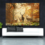 Large art prints Home Decor Canvas Painting Wall Art Early Morning Woods