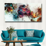 Watercolor Retro Dragon Abstract Oil Painting Print on Canvas Painting Poster
