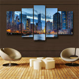 5P HD print on canvas huge wall picture Beautiful Chicago Cityscape