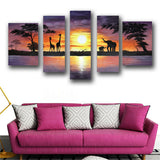 African Animal Elephant Paintings Handpainted Oil Painting Handmade Landscape
