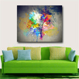Wall Art Pictures Canvas Light Colorful Painting Large Abstract Oil Painting