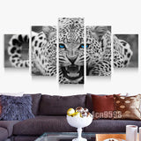 Modern paintings 5 pcs Print On Canvas Home Decor White Leopard 5pc(no frame)001