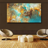 Large art Prints Home Decor Canvas Painting Wall Art Yellow Nebula