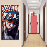 girl Abstract Art on Canvas Painting Wall Art Picture Prints Modern Decor