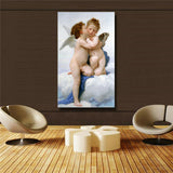 Bouguereau"Amor and Psyche" HD print on canvas huge wall picture 20x33"