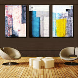 Purple color abstraction3 Piece Canvas Print Wall Art Unframed