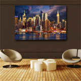 Sunset Cloud New York City Manhattan Building Canvas Painting Posters and Prints