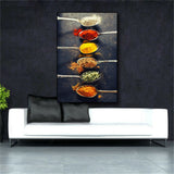 Grains Spices Peppers Spoon Scandinavian Canvas Painting Cuadros Posters Art
