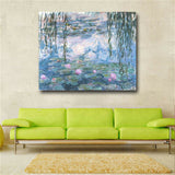 Water Lilies, 1916-1919 by Monet Posters and Print Canvas Painting Calligraphy