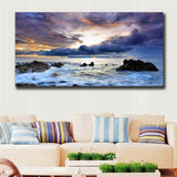 Posters prints On Canvas Seascape View Huge Wall Deco Unframed k027 31inx63in