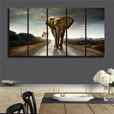 HUGE MODERN ABSTRACT WALL DECOR ART OIL PAINTING ON CANVAS Elephant Unframed