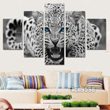 Modern paintings 5 pcs Print On Canvas Home Decor White Leopard 5pc(no frame)001