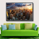 Skyscrapers in New York Living Room for Panel Wall Painting Art Canvas Print