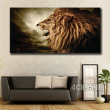 Posters prints On Canvas Lion View Huge Wall Deco Unframed k037 31inx63in