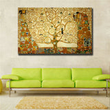 Tree of life Gustav Klimt Oil Painting on Canvas Classic Abstract HUGE 24inx36in