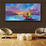 Abstract Sea Sailboat Wall Painting Art Canvas Painting Picture Posters Prints