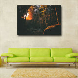 1 Panel Forest landscape at dusk Wall Art Painting Prints On Canvas
