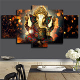5P HD Canvas Print home decor wall art painting Elephant Trunk God