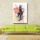 Watercolour Horse Canvas Picture Print Poster Wall Modern Art Home Decor Unframe