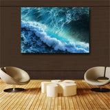 Large art prints Home Decor Canvas Painting Wall Art Beautiful Blue Wave