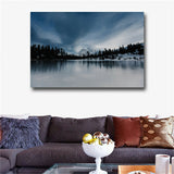Poster Wall Art Canvas Painting Landscape Nature Snow Lake Wall Pictures