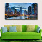 Large art prints Home Decor Canvas Painting Wall Art Chicago cityscape