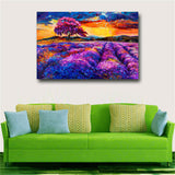 Abstract purple landscape HD print on canvas huge wall picture (31x47)